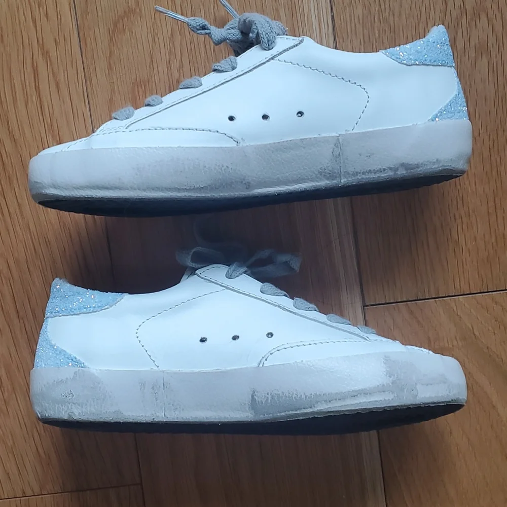 GOLDEN GOOSE PINK GLITTER STAR SUPERSTAR SNEAKERS KIDS -NEW - Picture 7 of 13